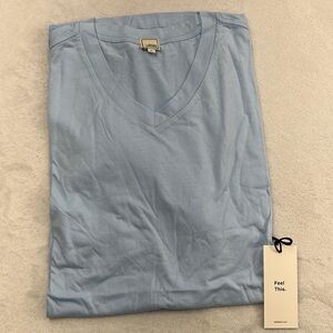 NEW Swet Tailor XL, XXL Men's Softest V Neck Blue Supima Cotton Blend